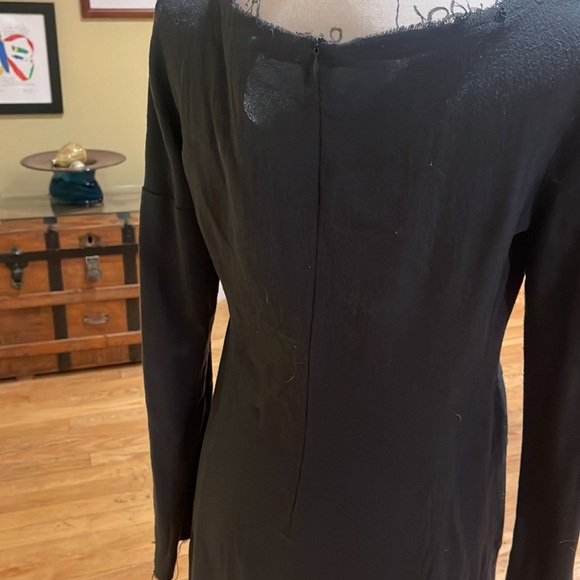 Lilith deep teal combined wool dress Small - Picture 2 of 7